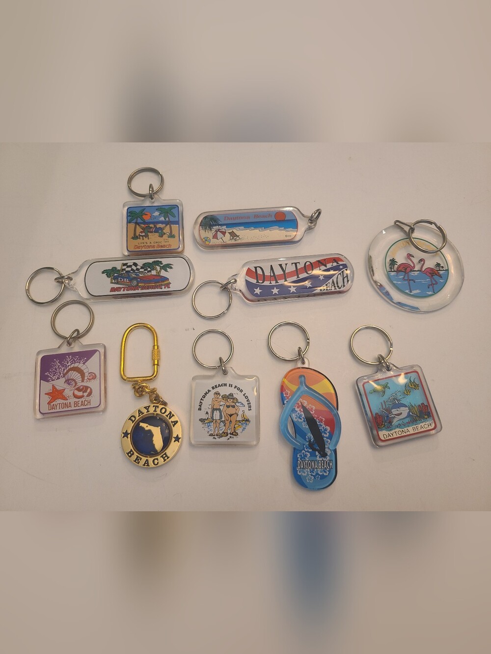 Vintage Daytona Beach Keychain Lot, Pre-owned, please review photos